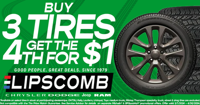 Buy 3 Tires Get the 4th for $1